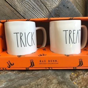 Rae Dunn Trick and Treat Mugs Halloween